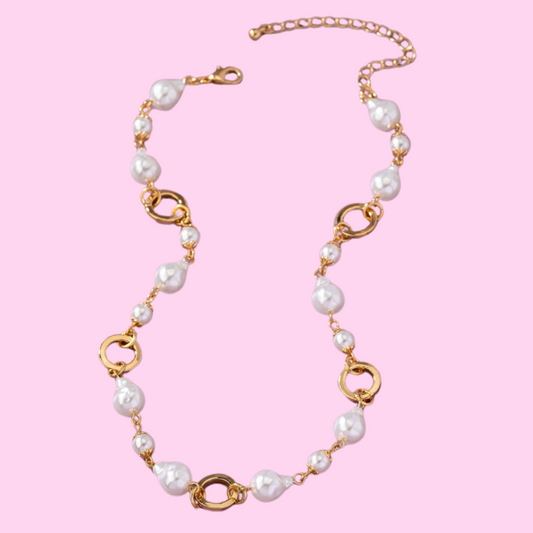 Links and Pearls Necklace