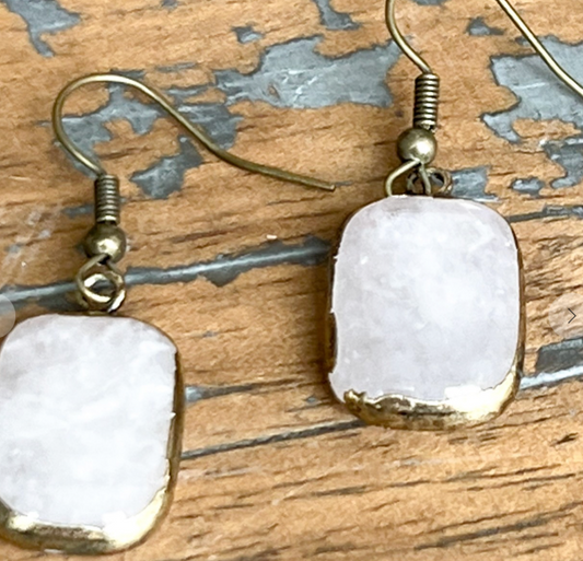 Sicily White Crystal Earrings