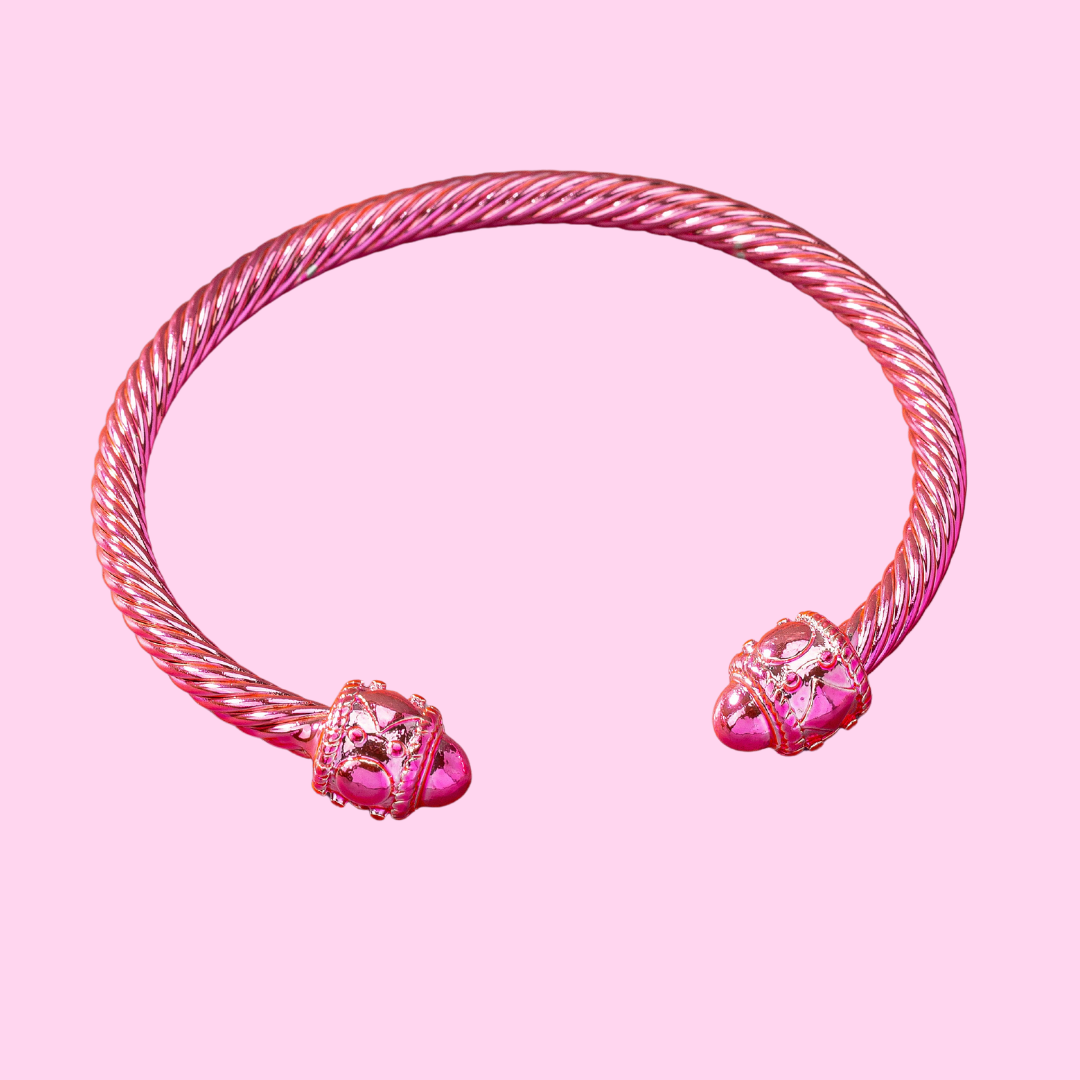 Spiral  Textured Metal Cuff Bracelet