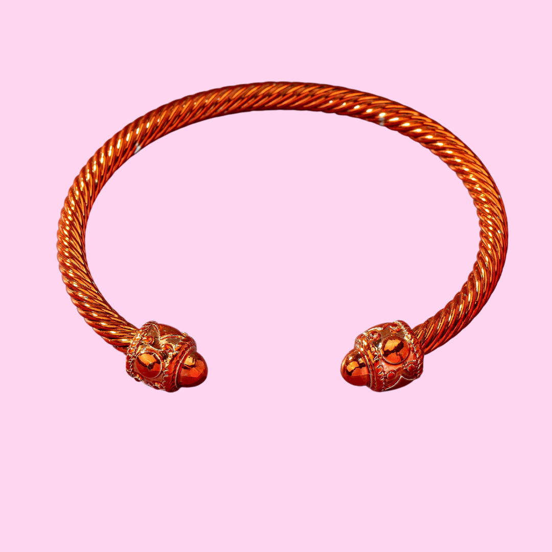 Spiral  Textured Metal Cuff Bracelet