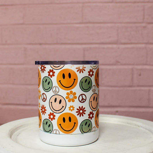 Smiley Face / Peace Sign Small Tumbler