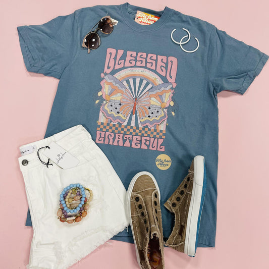 Blessed + Grateful Graphic Tee
