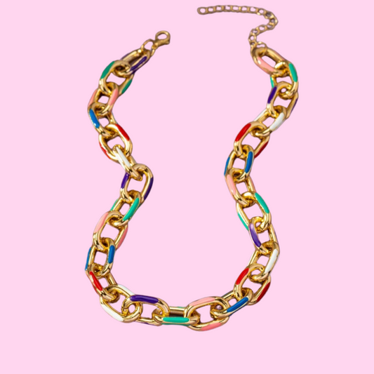Lightweight Chunky Chain with Enamel Colors