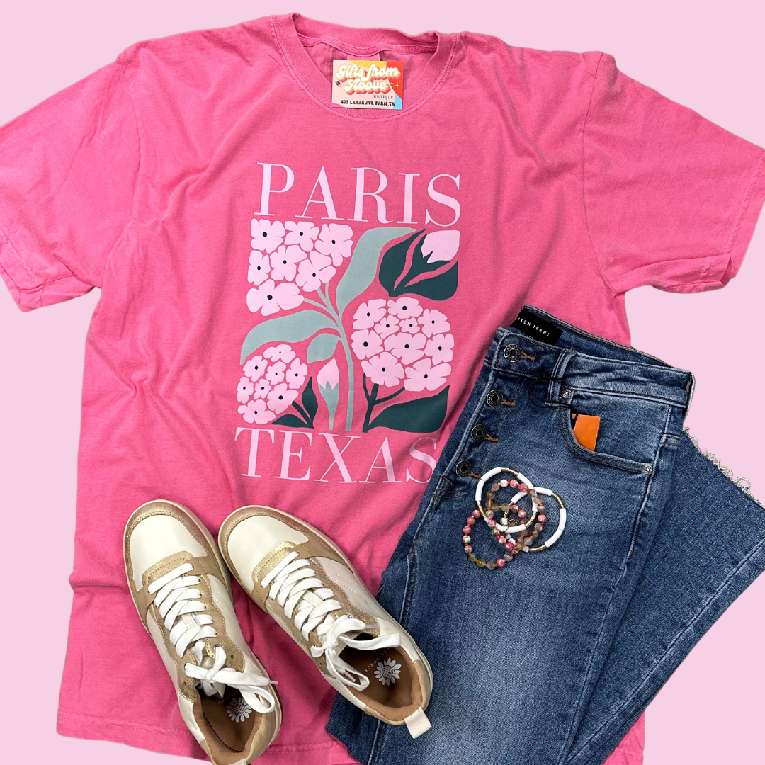 Paris, Texas Floral Graphic Tee