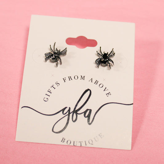 Acrylic Spider Stud Earrings