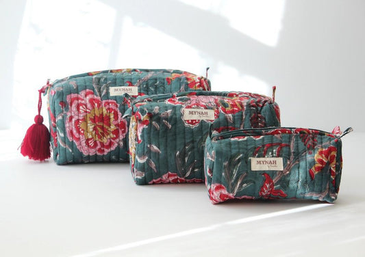 Emerald Garden Quilted Bags by Mynah