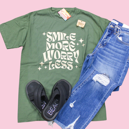 Smile More Worry Less Tee