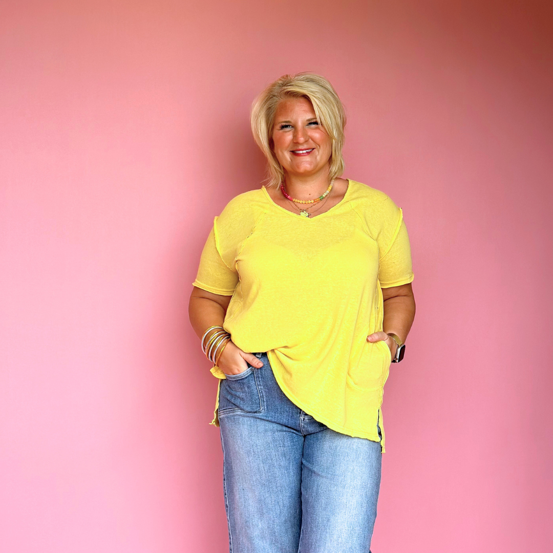 Darcey Top in Lemon