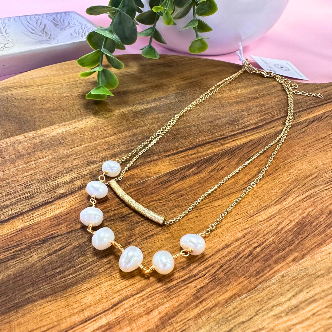 Caster Pearl Necklace by Meghan Brown