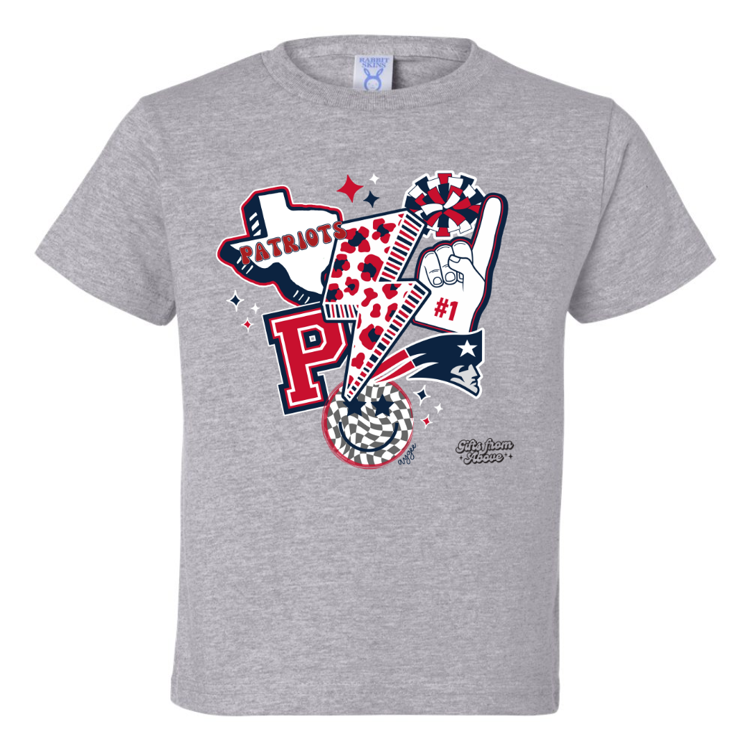 Youth Prairiland Patriot Sticker Tee