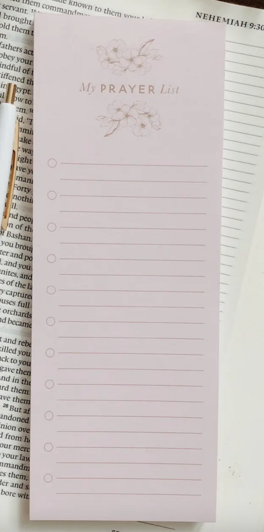 Daily Grace Prayer List Notepad