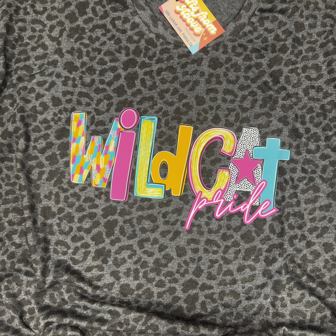 Colorful Leopard Wildcat Tee