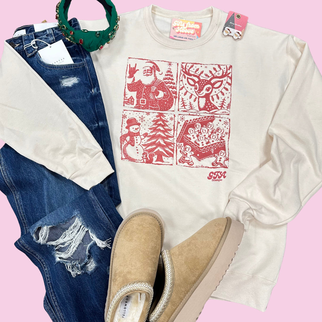 Vintage Christmas Long Sleeve Tee