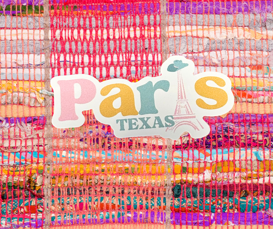 Pastel Paris, Texas Sticker