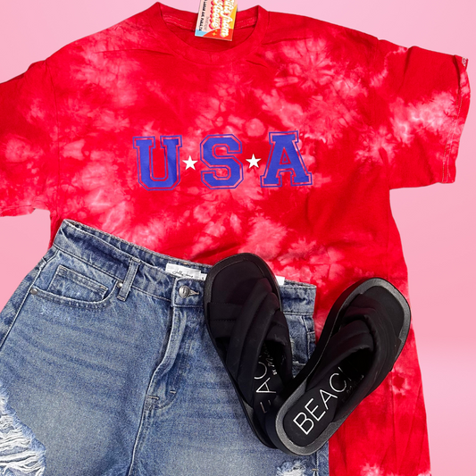 Tie Dye USA Graphic Tee