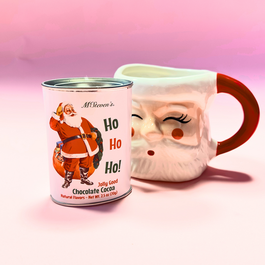 Vintage Santa Ho Ho Ho Jolly Good Hot Chocolate