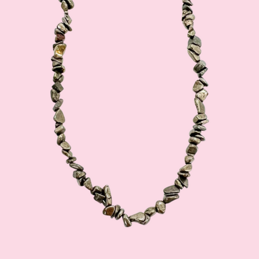 The Lucille- Gunmetal Beaded Necklace