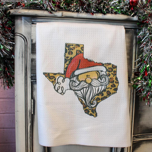Texas Santa Christmas Towel