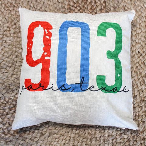 Personalized Area Code Pillow
