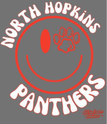 Distressed Smiley North Hopkins Panther Spirit Tee