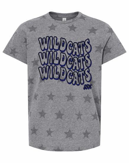 Youth Wavy Wildcats Spirit Tee