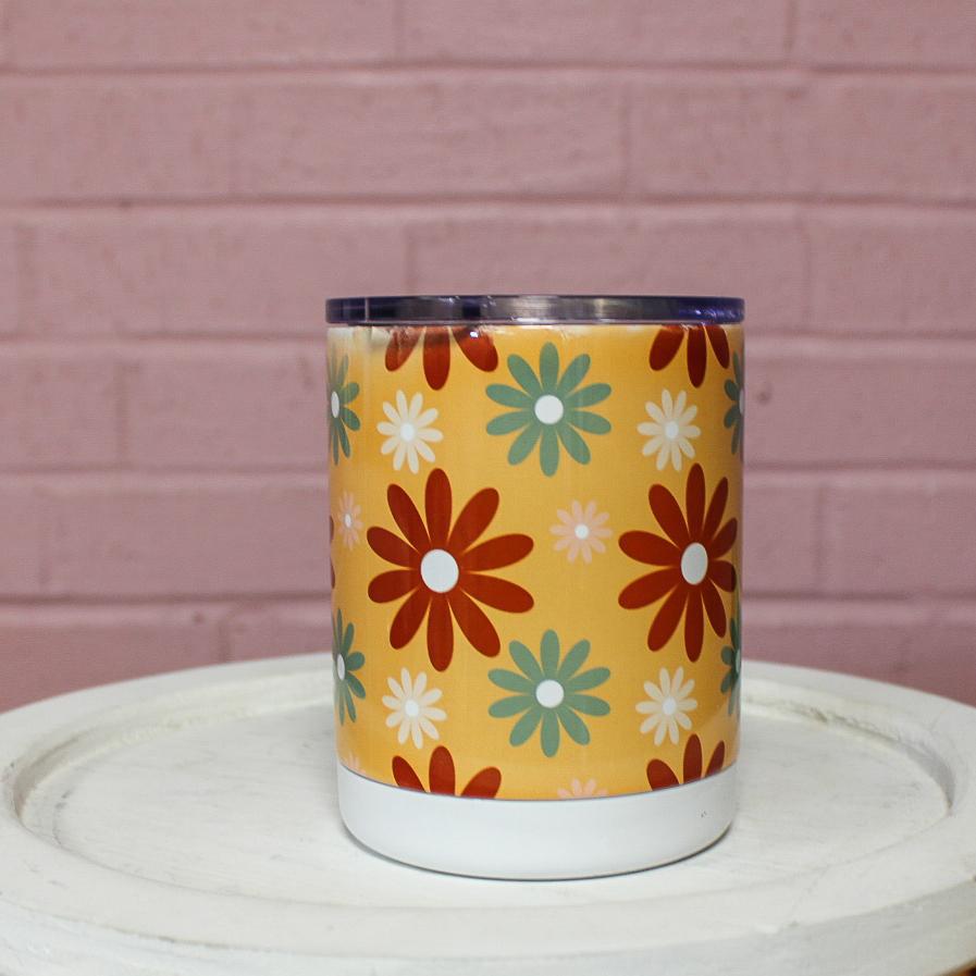 Retro Flowers Small Tumbler