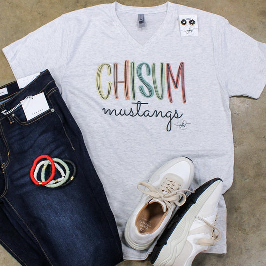 Rainbow Letters Chisum Mustang Tee