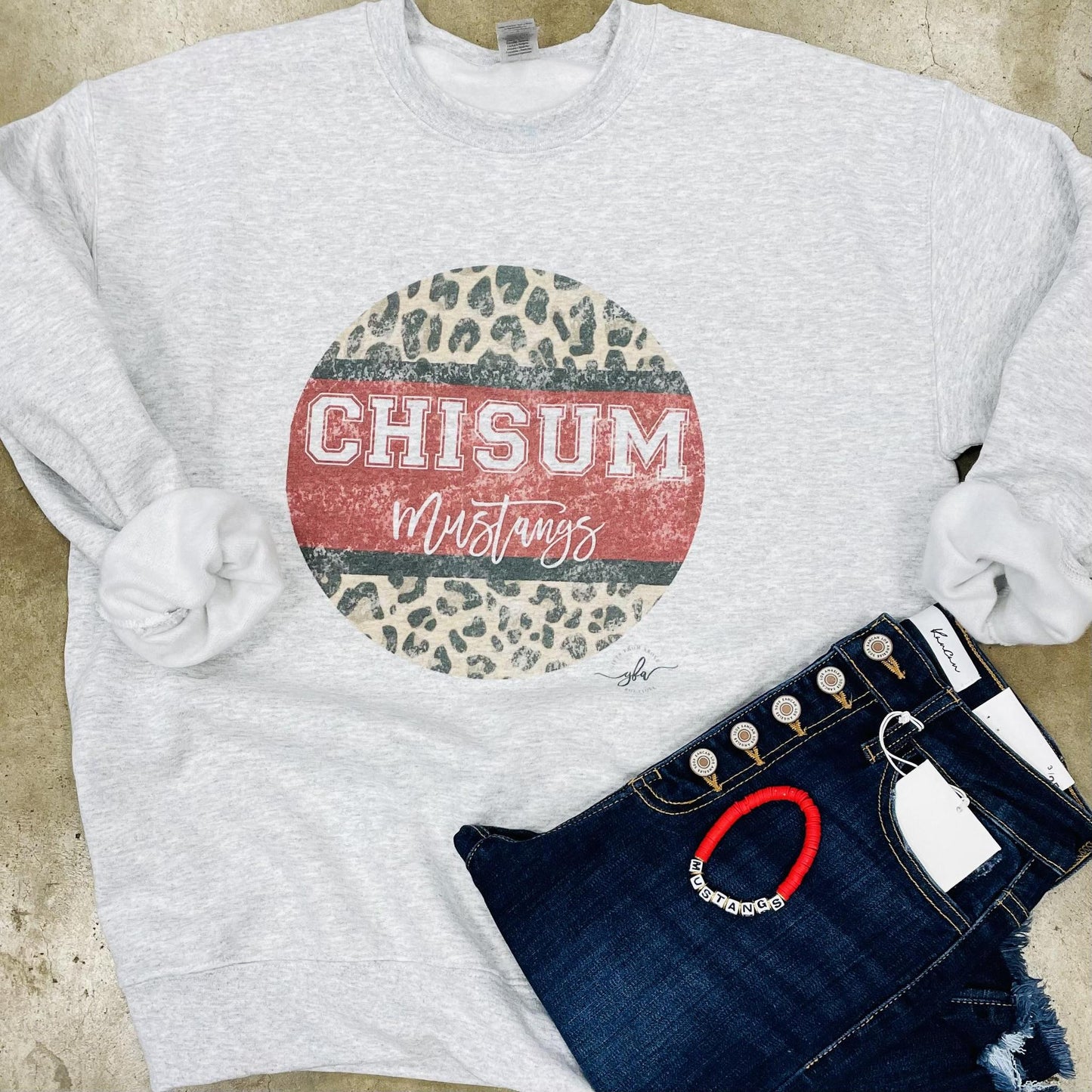 Chisum Distressed Leopard Sweatshirt
